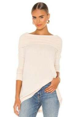 Free People Juicy Long Sleeve Top in Moon Rising crunchy granola organic XS nwt